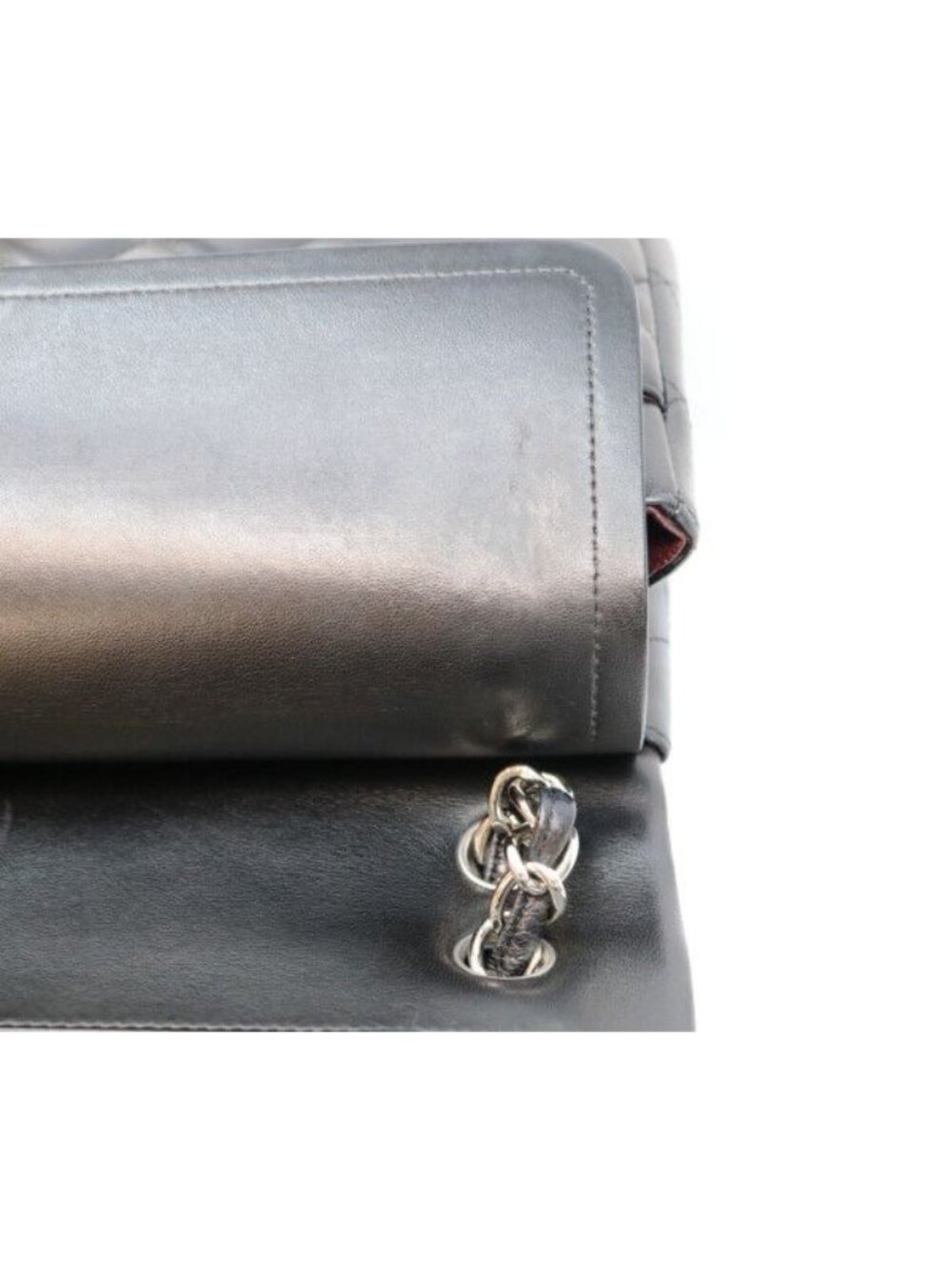 Chanel Black Lamb Silver Double Flap Maxi Quilted 30 - Picture 14 of 15